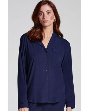 Hunkemöller Essential Jersey Long-Sleeved Jacket - Blue