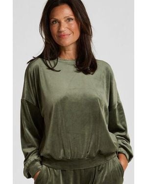 Hunkemöller Velours Top - Green