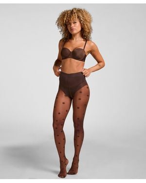 Hunkemöller Strumpfhose 15 Den Punkte - Braun