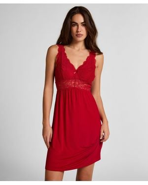 Hunkemöller Nora Lace Slip Dress - Red
