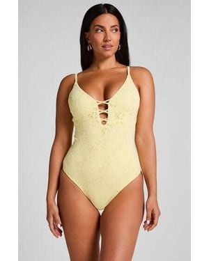 Hunkemöller Crochet Bathingsuit - Green