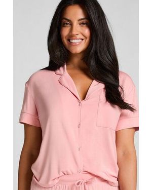 Hunkemöller Essential Jersey Short-Sleeved Jacket - Pink
