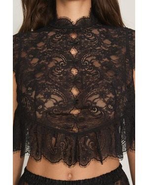 Hunkemöller Top Allover Lace Legacy - Zwart