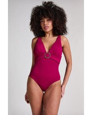 Hunkemöller Crinkle Ring Bathingsuit - Pink