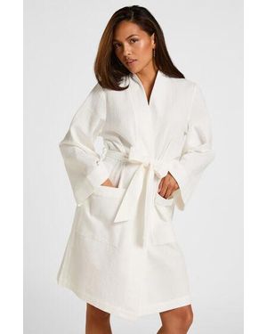 Hunkemöller Waffle Bathrobe - White