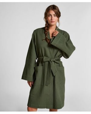 Hunkemöller Badjas Met Wafeltextuur - Groen