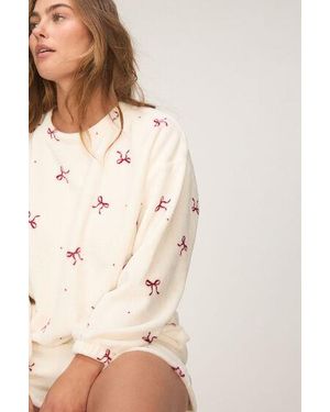 Hunkemöller Pyjamaset Fleece - Naturel