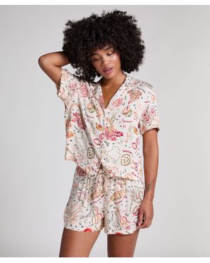 Hunkemöller Satin-Shorts - Weiß