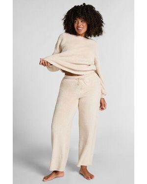 Hunkemöller Pant Fluffy Fleece - Natural