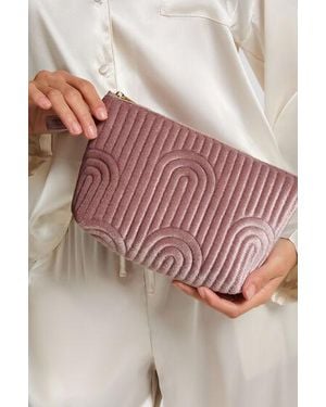 Hunkemöller Velours Make-up Tasje Klein - Roze