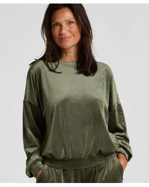 Hunkemöller Velours Top - Grün