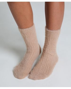 Hunkemöller Calcetines peludos Liv - Blanco