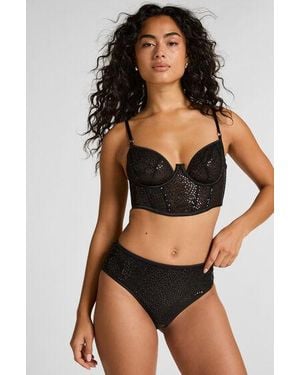 Hunkemöller Elle Highleg High-Waisted Brazilian - Black