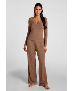 Hunkemöller Pyjama Set Nana - Bruin