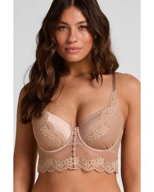 Hunkemöller Laila Padded Underwired Longline Bra - Brown