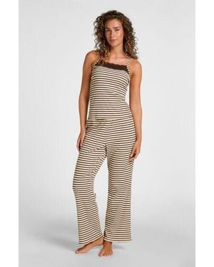 Hunkemöller Pyjama Set Met Kant - Naturel