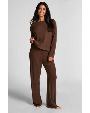 Hunkemöller Brushed Jersey Trousers - Brown