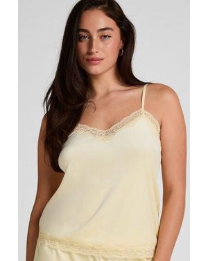Hunkemöller Velours Lace Cami Top - Natural