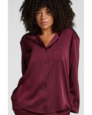 Hunkemöller Satin Pinstripe Jacket - Red