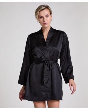 Hunkemöller Kimono satin - Noir