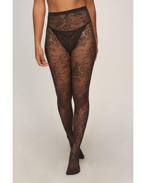 Hunkemöller Tight Allover Lace Rhinestones - Brown