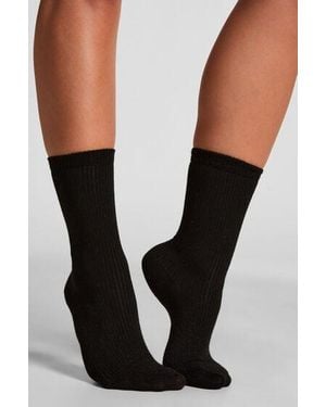 Hunkemöller Rib Modal Crew Socks - Black