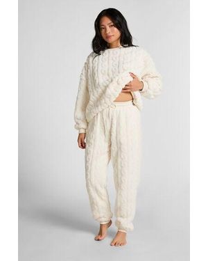 Hunkemöller Jogger Cable Fleece - Natural