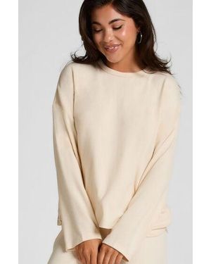 Hunkemöller Jersey Long-Sleeved Pyjama Top - Natural