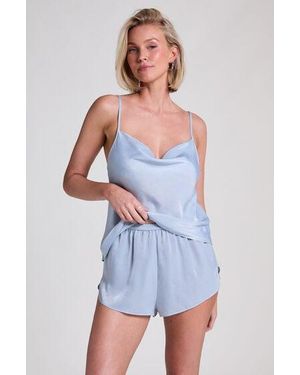 Hunkemöller Short Satin Minimal - Blue