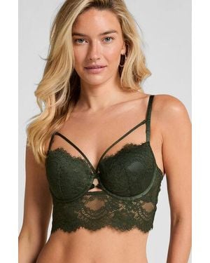 Hunkemöller Amara Padded Underwired Longline Bra - Green