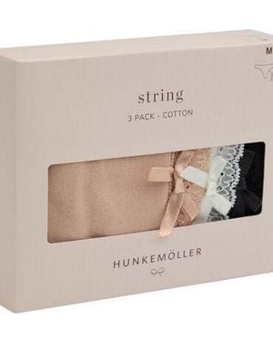 Hunkemöller Multipack Cotton Thong - Natural
