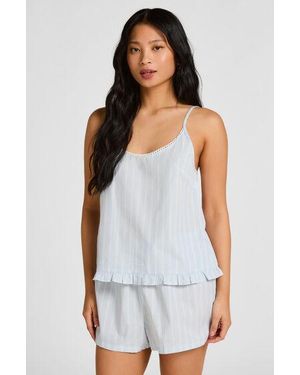 Hunkemöller Striped Short Cotton - White