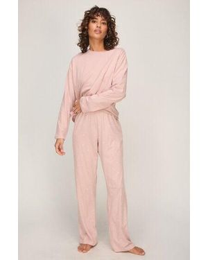 Hunkemöller Pyjamaset Van Katoenen Jersey - Roze