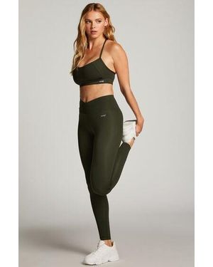 Hunkemöller Hkmx Crossed High Waisted Leggings - Green