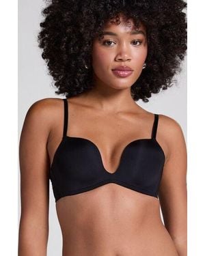 Hunkemöller Deep-V Padded Underwired Push-Up Bra - Black