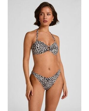 Hunkemöller Highleg Bikini Bottom Leopard - Brown