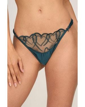 Hunkemöller Hoog Uitgesneden String Olivia - Blauw