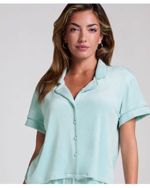 Hunkemöller Velours-Jacke - Blau