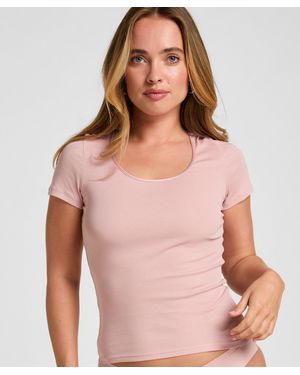 Hunkemöller Basic Top Kurzarm - Braun