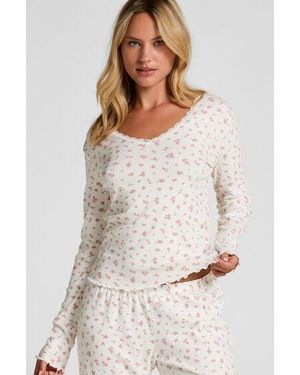 Hunkemöller Ribbed Pyjama Top - Grey