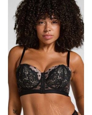 Hunkemöller Lou Padded Underwired Longline Bra - Black