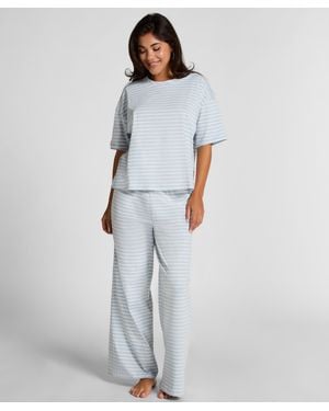 Hunkemöller Pyjama Set Cotton Jersey Long - Gris