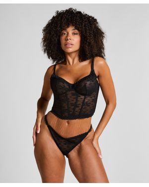 Hunkemöller Darcy String mit hohem Bein - Schwarz