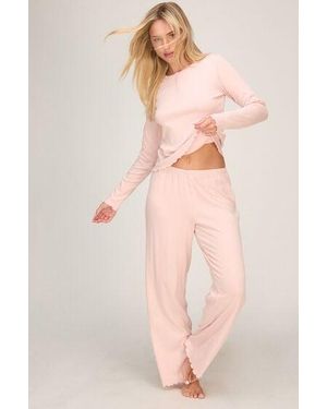 Hunkemöller Top Pointelle - Natural