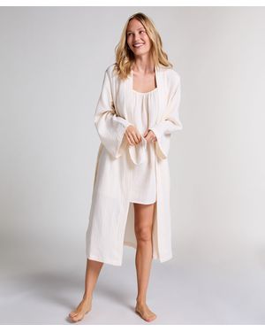 Hunkemöller Robe longue en mousseline - Blanc
