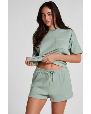 Hunkemöller Short Waffle - Green