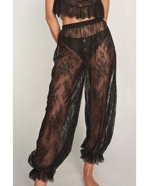 Hunkemöller Jogger Allover Lace Legacy - Bruin