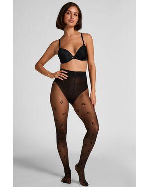 Hunkemöller Panty 15 Denier Print - Wit