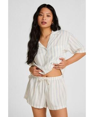 Hunkemöller Linnen Pyjama Short - Wit