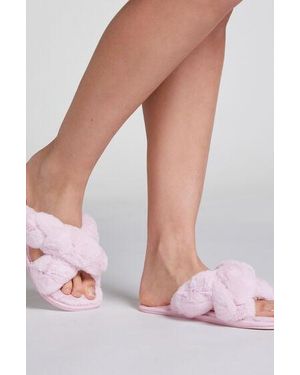 Hunkemöller Fake Fur Sliders - Pink